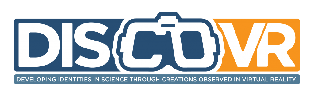 DISCOVR Logo, Developing Identities in Science Through Creations Observed in Virtual Reality